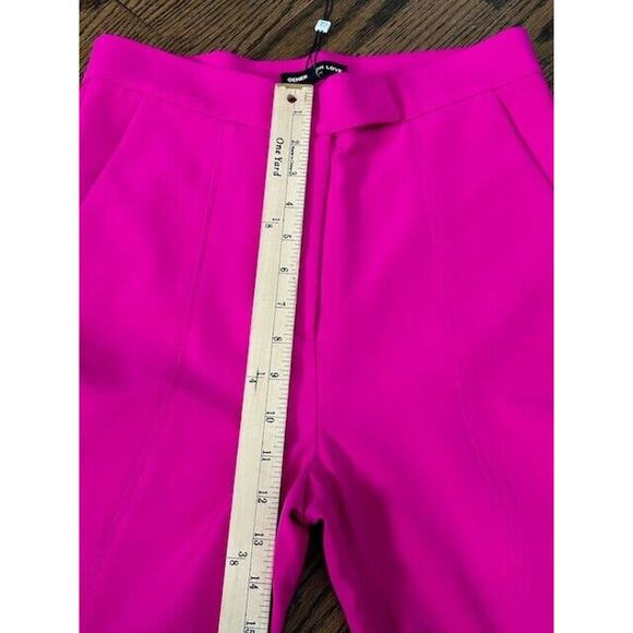 Generation Love Lucca Crepe Pants High Rise Flared Leg Retro Hot Pink Size 4 NEW - Picture 6 of 12